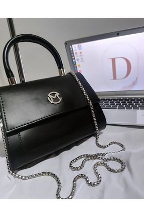 کیف مجلسی مشکی زنانه چرم خالص dinçel - کد 866967974