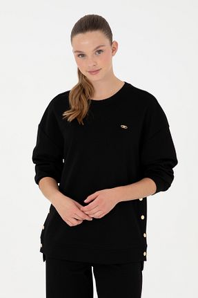 سوئیشرت مشکی زنانه ساده U.S. Polo Assn. - کد 867002086