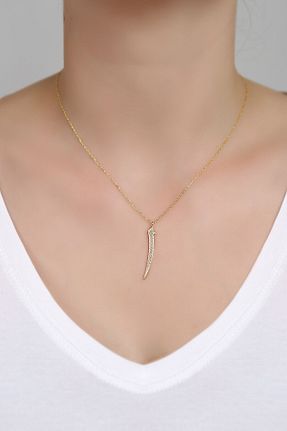 گردنبند نقره طلائی زنانه 925 عیار SARIASLAN - کد 736850993