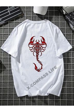 تیشرت سفید زنانه اورسایز x-compass life - کد 652752653