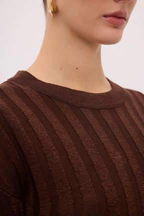 پلیور قهوه ای زنانه ساده adL - کد 867032115