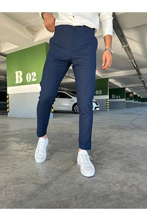 شلوار سرمه ای مردانه لیکرا moda biz - کد 867027836