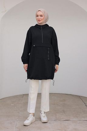 تونیک حجاب مشکی زنانه پنبه ای Armine TREND - کد 867048699