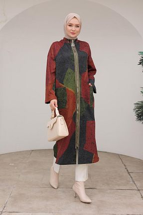 مانتو بلند زرشکی زنانه Armine TREND - کد 867055932