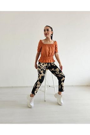 بلوز نارنجی زنانه ساده Altı Üstü Butik - کد 867048845