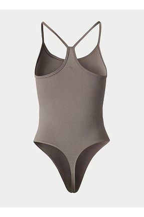 بادی قهوه ای زنانه یقه U lokibutik - کد 867060306