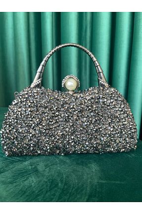 کیف مجلسی طوسی زنانه جیر QUEENEMERALD - کد 867054555