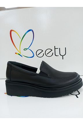 کفش کژوال مشکی زنانه چرم خالص Beety - کد 867072211