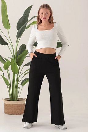 شلوار کرمگن مشکی زنانه رگولار ESPİNA - کد 355621846