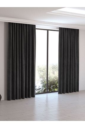 پرده زمینه طوسی پلی استر Perle - کد 87753303