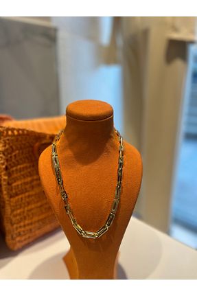 گردنبند استیل ( فولاد ) طلائی زنانه استیل (فولاد) BYFULYAGUN - کد 867098434
