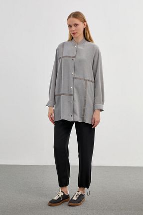 کت طوسی زنانه رگولار Zühre - کد 823662379