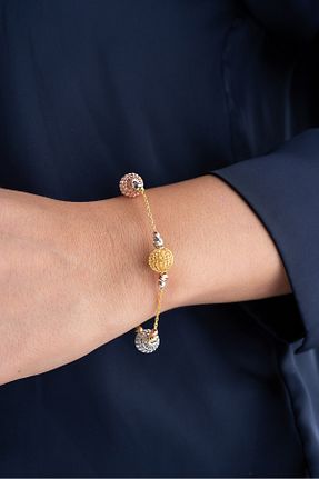 دستبند نقره طلائی زنانه 925 عیار Silvano Jewelry - کد 867097969