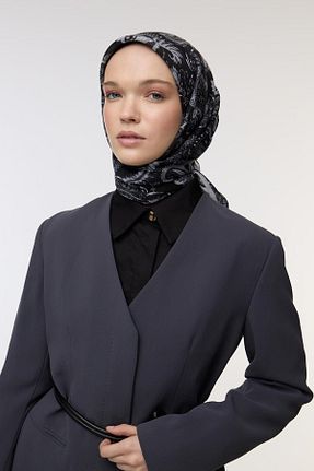 روسری مشکی پنبه ای Qef - کد 867083005
