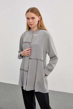 کت طوسی زنانه رگولار Zühre - کد 823662379