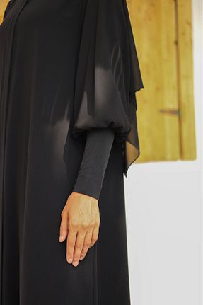 کلاه و ابایا مشکی زنانه بافتنی Nueny prive - کد 867107867