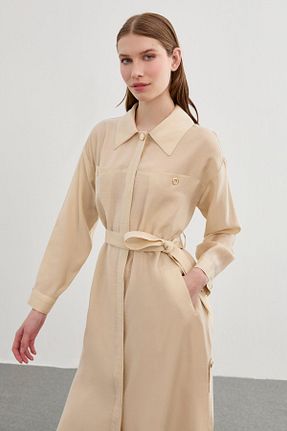 کلاه و ابایا بژ زنانه بافتنی Zühre - کد 822730177