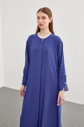 کلاه و ابایا سرمه ای زنانه پلی استر Zühre - کد 820204117