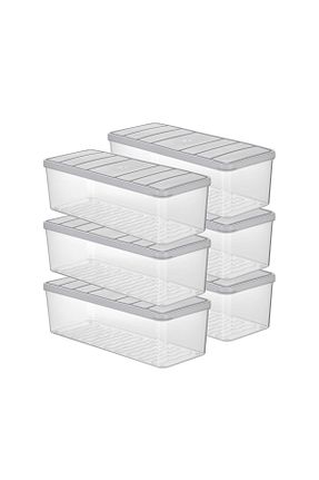 ظرف نگهداری طوسی پلاستیک SELKA HOME - کد 832145363