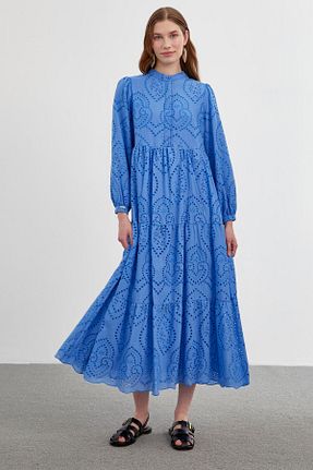لباس حجاب آبی زنانه رگولار Zühre - کد 812884400