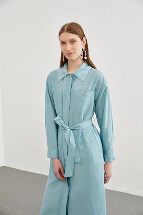 کلاه و ابایا فیروزه ای زنانه بافتنی Zühre - کد 822730773