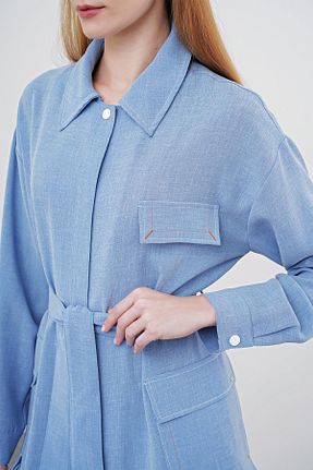 کلاه و ابایا آبی زنانه بافتنی Zühre - کد 849081074