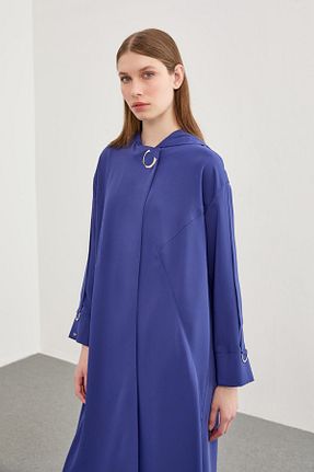 کلاه و ابایا سرمه ای زنانه پلی استر Zühre - کد 820091096