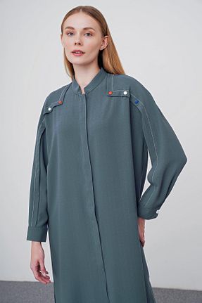 کلاه و ابایا طوسی زنانه پلی استر Zühre - کد 820127283