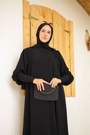 کلاه و ابایا مشکی زنانه بافتنی Nueny prive - کد 867107867
