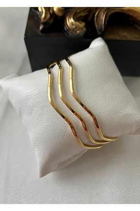 دستبند استیل (فولاد) طلائی زنانه استیل (فولاد) SİMAY - کد 867118774