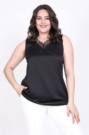 بلوز سایز بزرگ مشکی زنانه سایز بزرگ Myline - کد 45652918