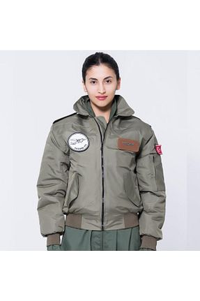 کاپشن خاکی زنانه رگولار CREWTURK - کد 409854749