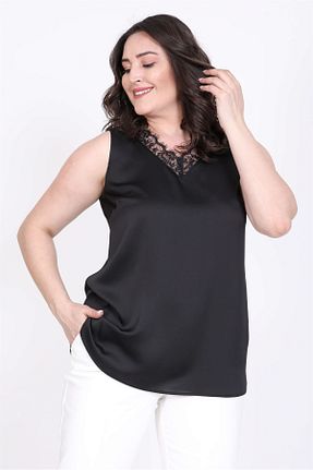 بلوز سایز بزرگ مشکی زنانه سایز بزرگ Myline - کد 45652918