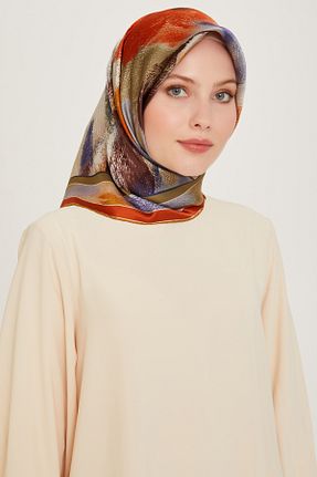 روسری نارنجی 90 x 90 Armine - کد 867365435