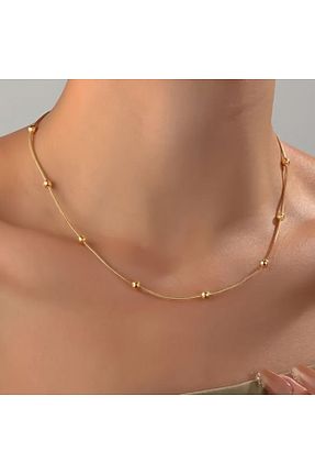 گردنبند استیل ( فولاد ) طلائی استیل (فولاد) LAİKA - کد 867137966