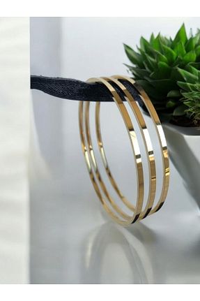 النگو طلائی زنانه 14 عیار stainless steel - کد 867146319