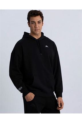 سوئیشرت اسپرت مشکی مردانه رگولار Kappa - کد 463561782