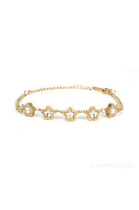 دستبند استیل (فولاد) طلائی استیل (فولاد) Markasepeti - کد 867159372