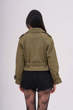 ترنچکت خاکی زنانه پلی استر VOVSTYLE - کد 809619364