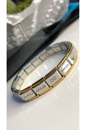 دستبند استیل (فولاد) سفید زنانه استیل ضد زنگ vogutima - کد 844584456