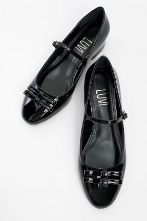 کفش پاشنه بلند کلاسیک مشکی زنانه چرم مصنوعی luvishoes - کد 857632244