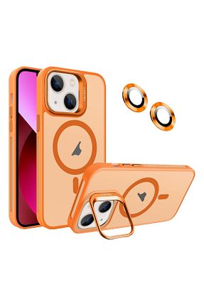 کاور و قاب نارنجی iPhone 14 Fibaks - کد 851576199