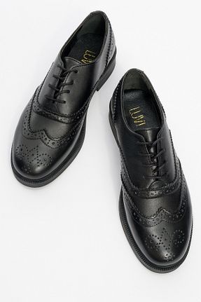 کفش لوفر مشکی زنانه چرم خالص luvishoes - کد 856908522