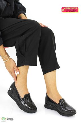 کفش کژوال مشکی زنانه چرم خالص Mammamia - کد 859701270