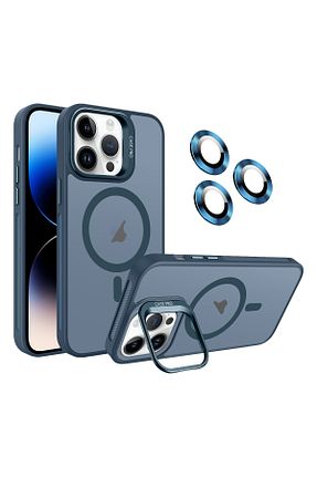 کاور و قاب سرمه ای iPhone 14 Pro Max Fibaks - کد 851576177