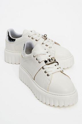 کفش اسنیکر سفید زنانه بند دار luvishoes - کد 857372702