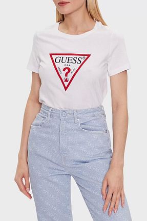 تیشرت سفید زنانه رگولار Guess - کد 736350503