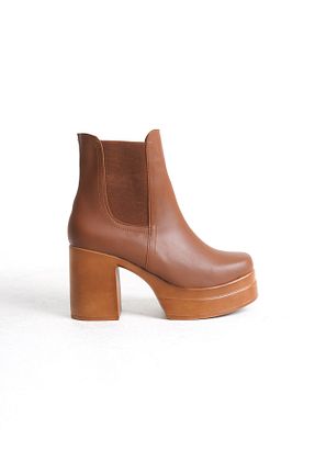 بوت / نیم بوت قهوه ای زنانه چرم مصنوعی Shoesers - کد 867618062