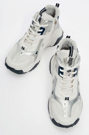 بوت / نیم بوت سفید زنانه چرم مصنوعی luvishoes - کد 857280101