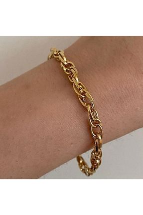 دستبند استیل (فولاد) طلائی زنانه استیل (فولاد) Asena Jewels - کد 242062297